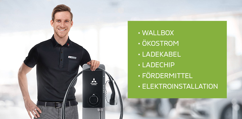 Das Wir-kümmern-uns-Versprechen Das Wir-kümmern-uns-Versprechen für Mitsubishi Plug-in Hybride für alle Fragen rund um Ihre individuelle Elektromobilität