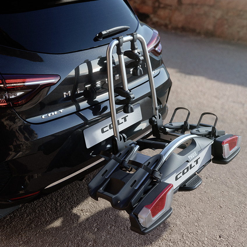 Anh&auml;ngerkupplung mit Fahrrad-Hecktr&auml;ger f&uuml;r den Mitsubishi COLT 