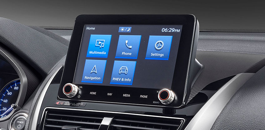 Detailabbildung zum Infotainment f&uuml;r den Eclipse Cross Plug-in Hybrid Select