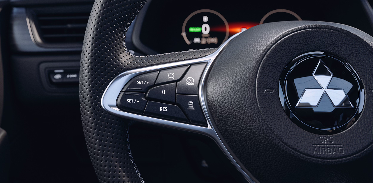 Detailaufnahme des Lenkrads