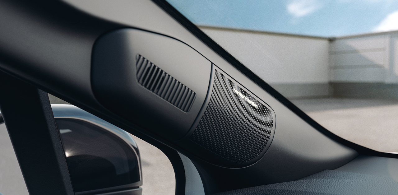 Detailaufnahme des Harman Kardon&reg; Premium Sound-System
