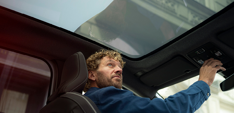 Innenansicht des Panorama-Glasdachs im Grandis