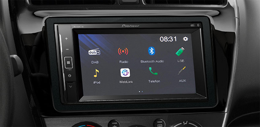 Detailabbildung zum Infotainment f&uuml;r den Space Star Select