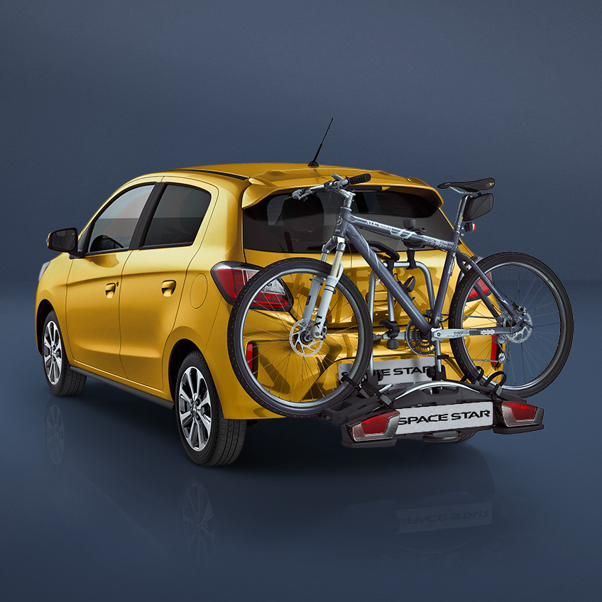 Anh&auml;ngerkupplung und Fahrrad-Hecktr&auml;ger f&uuml;r den Mitsubishi Space Star