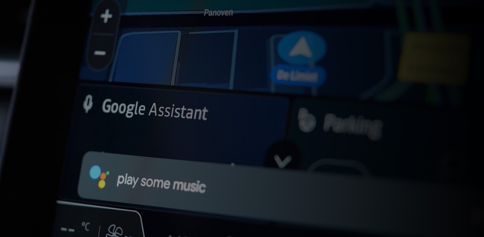 Darstellung von Google AssistantTM, integriert in Google built-in