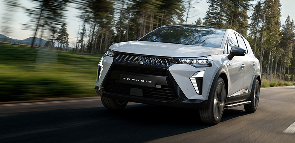 Fahrender Grandis auf einer Landstra&szlig;e