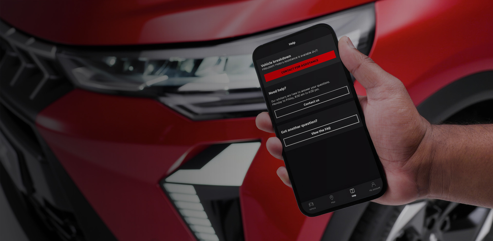 Service Assistant in MITSUBISHI MOTORS App Der Service Assistant in der MITSUBISHI MOTORS App